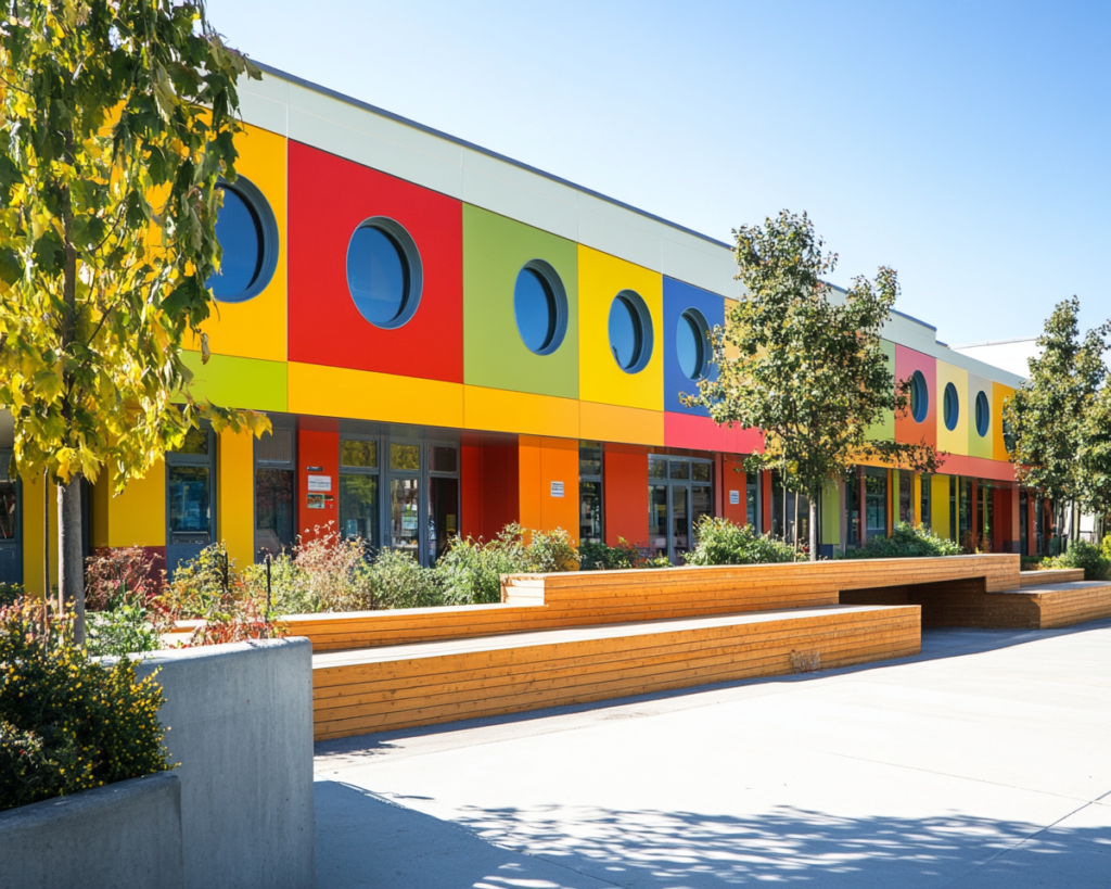 Façade de l'école Primaire de Val-des-Chênes